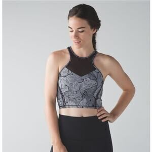 Lululemon Get It Om Longline Sports Bra in Mini Dottie Tribe
